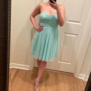 Emily-in-Paris vibe Strapless tulle dress